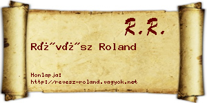 Révész Roland névjegykártya