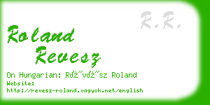 roland revesz business card